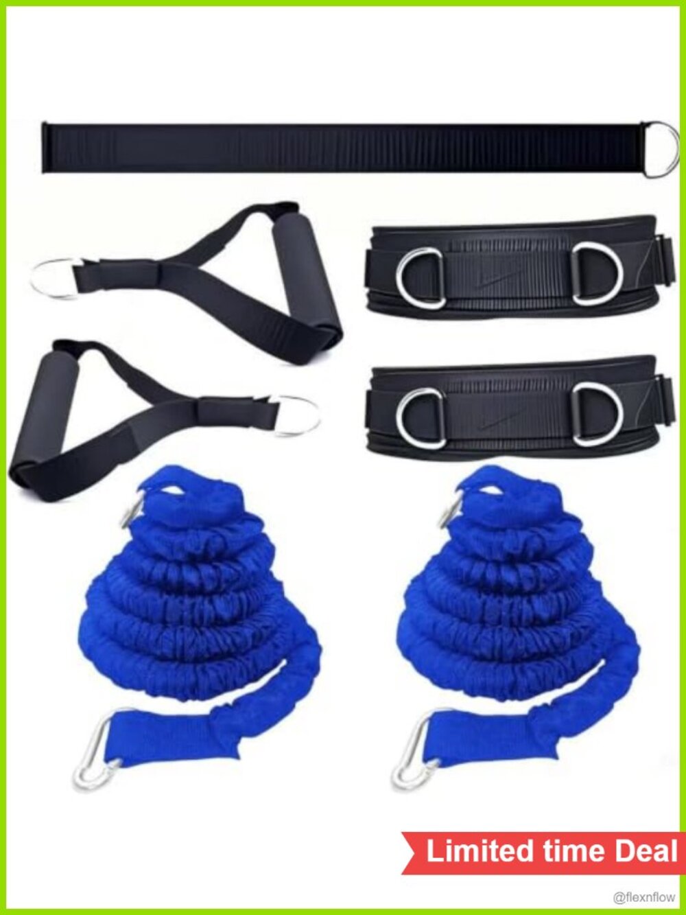 Dual Resistance Training Bands Set for Speed, Strength, Agility & Running